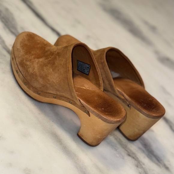 UGG Abbie Suede Studded Healed Clogs Mule Size 6 - Picture 4 of 11
